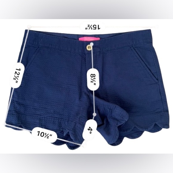 LILLY PULITZER BUTTERCUP SHORT IN TRUE NAVY  Size 2 - Picture 5 of 7